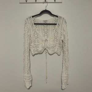 Emory Park Cropped Crochet Sweater
